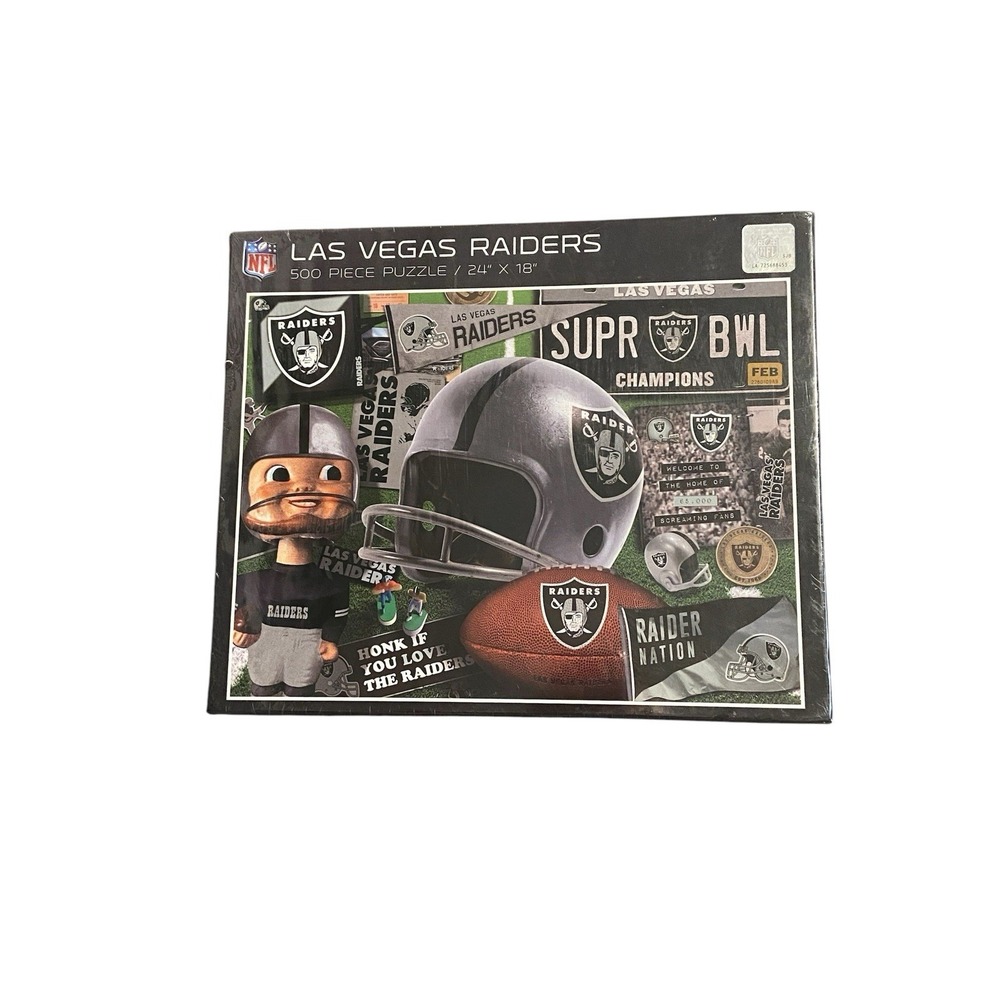 NFL Las Vegas Raiders 500 Piece Jigsaw Puzzle 24x18 New Sealed Unopened Football